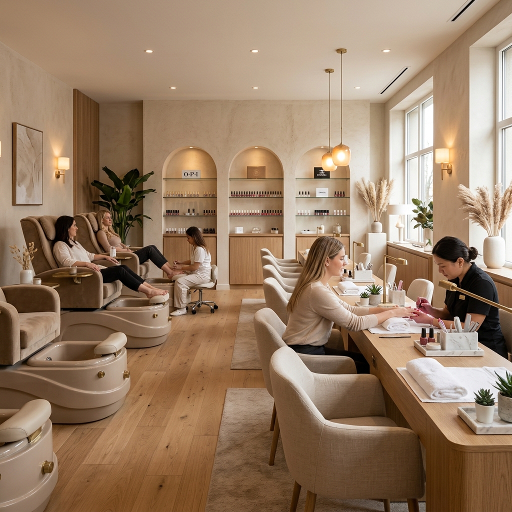 Luxury nail salon interior